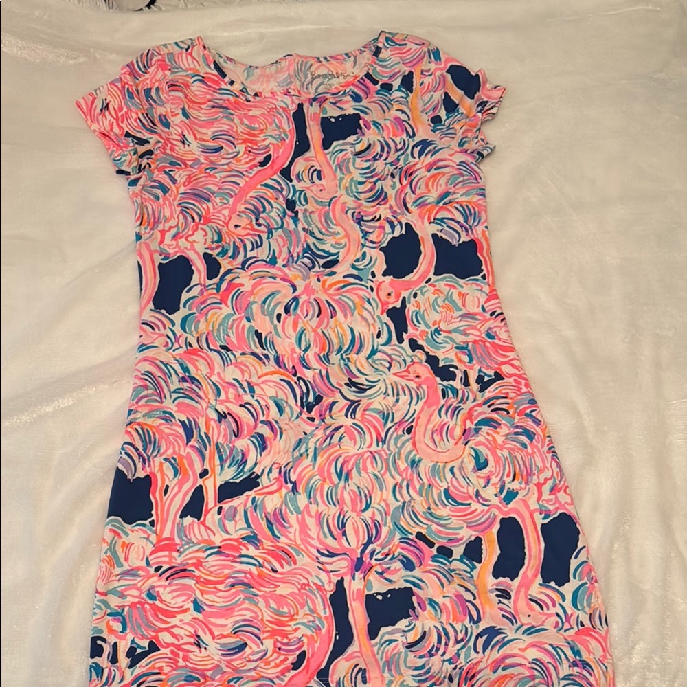 Lilly Pulitzer Women’s Pink Multicolor Short-Sleeve Printed Dress